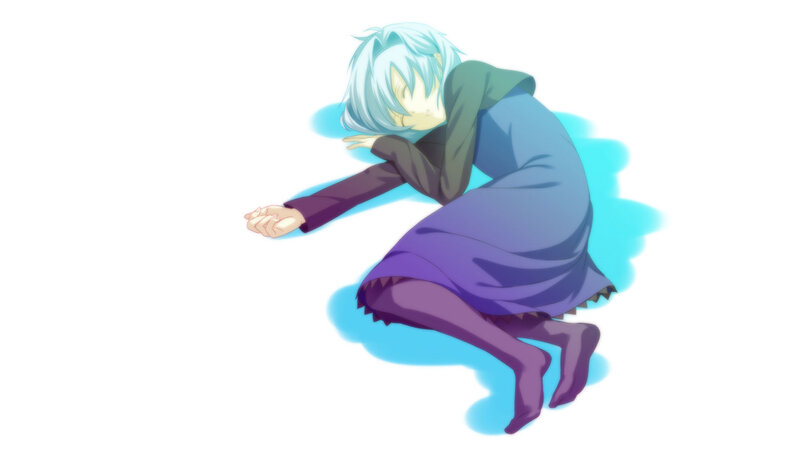 anime character sleeping