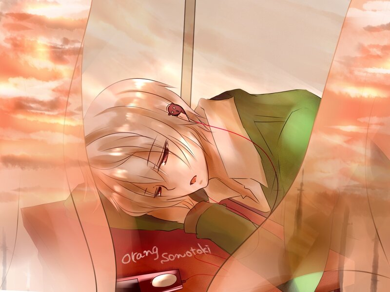 Anime Character Sleeping — Orange