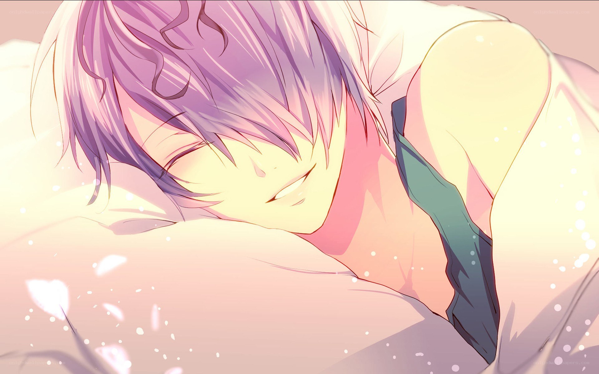 anime character sleeping peacefully