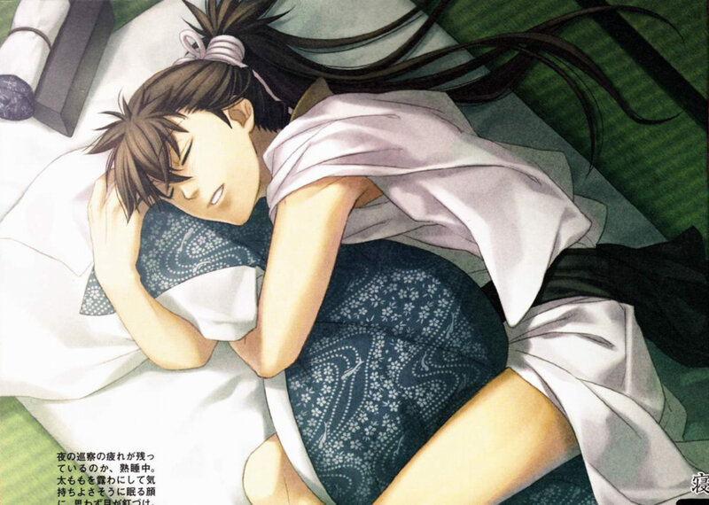 anime character sleeping peacefully
