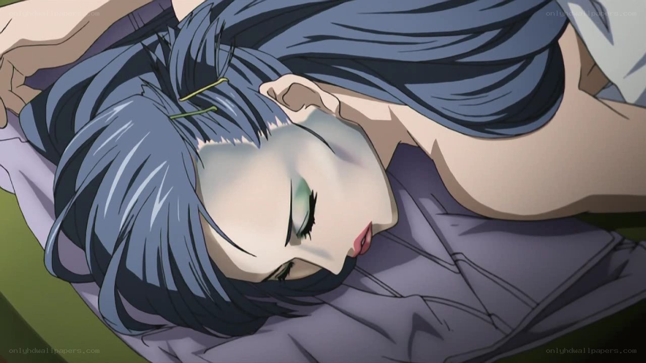 anime character sleeping peacefully