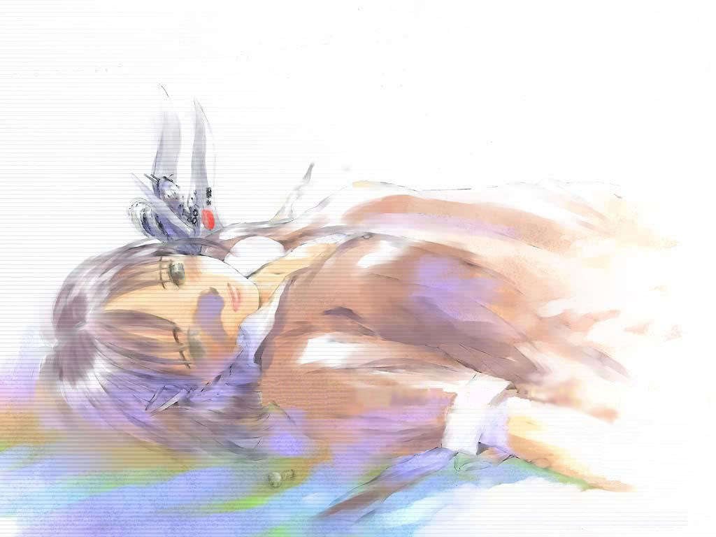 Anime character sleeping peacefully