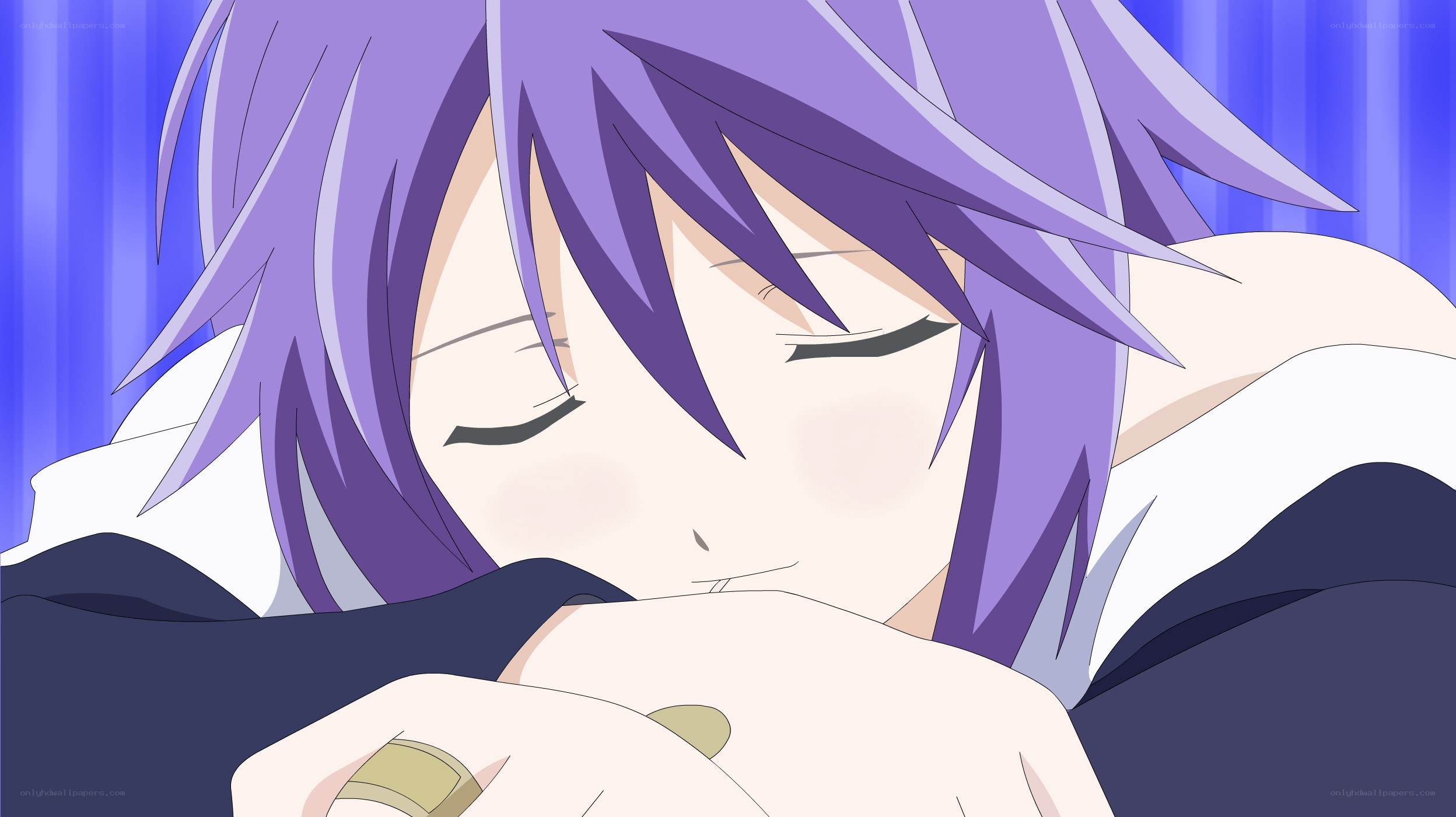 anime character sleeping peacefully