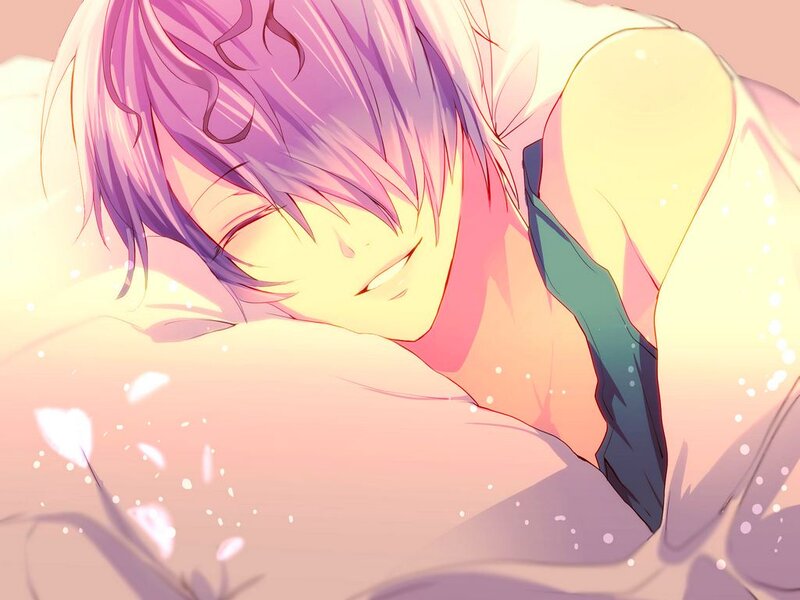 Anime Character Sleeping — Pink, Peaceful