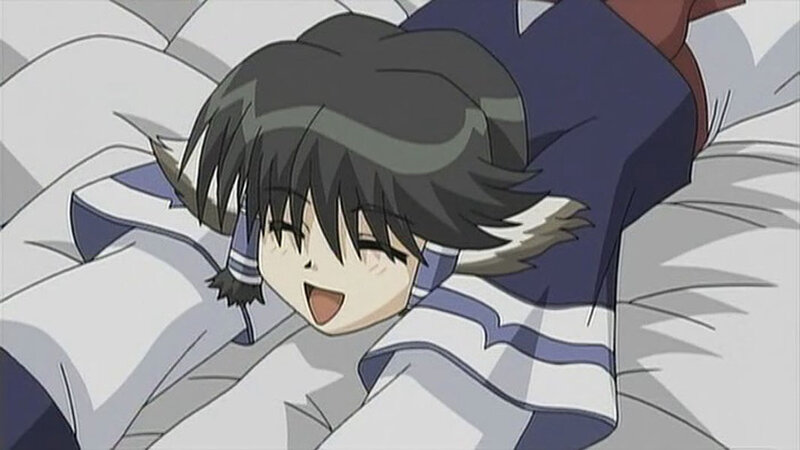 Anime Character Sleeping — White