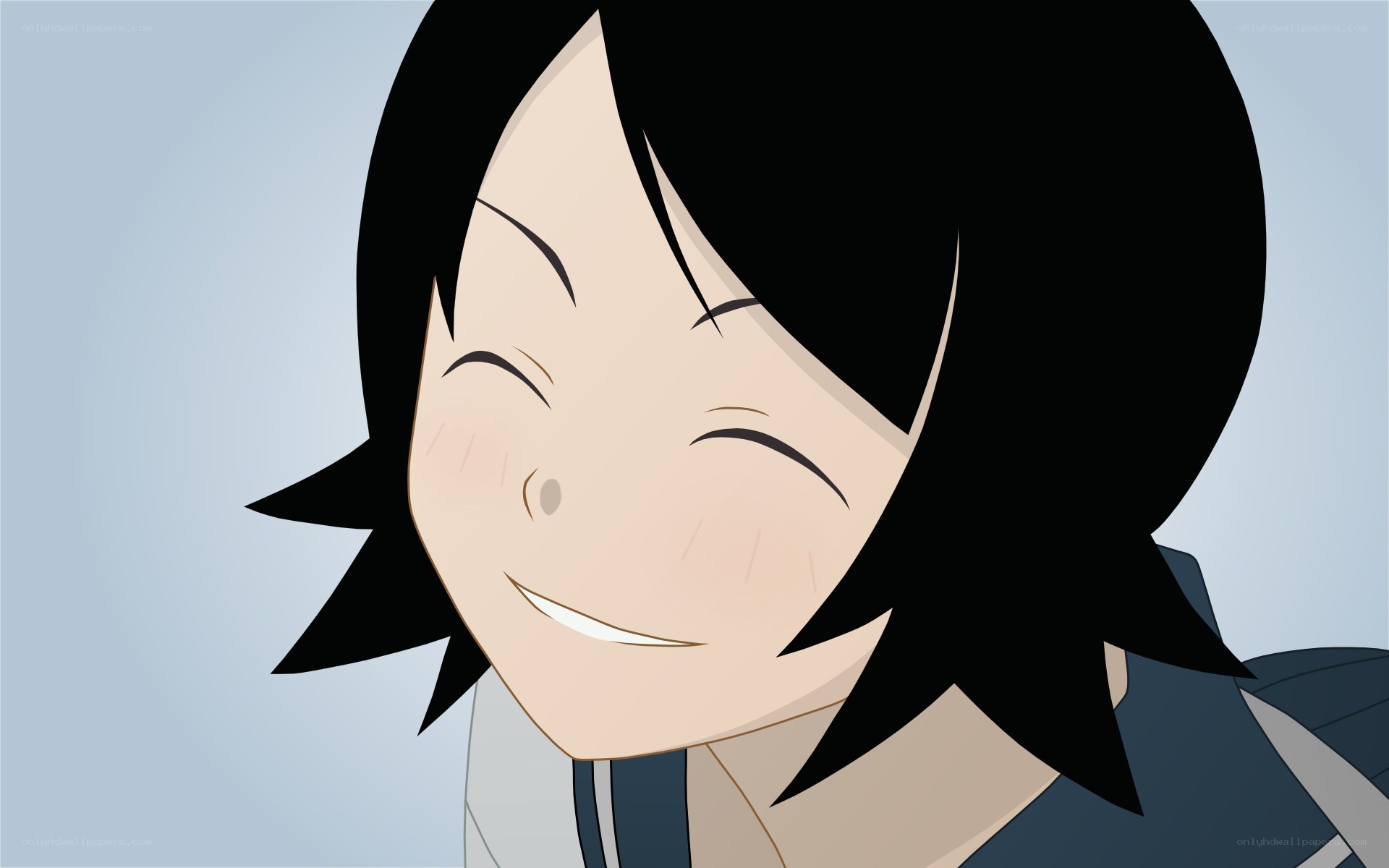 anime character smiling