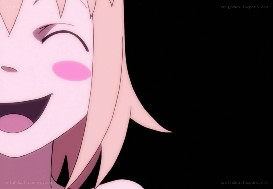 anime character smiling
