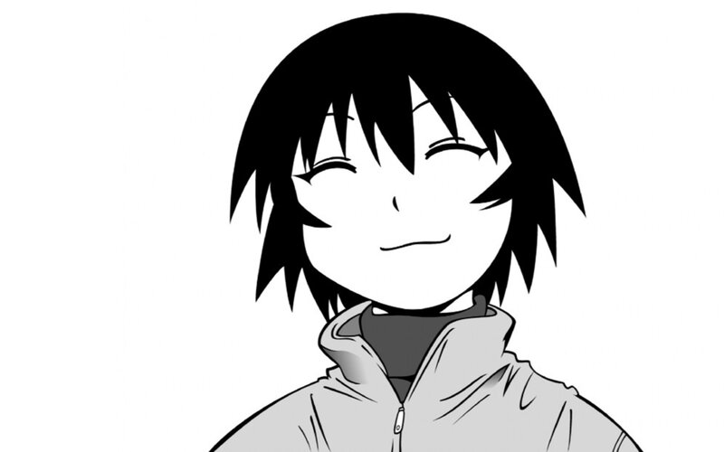 Anime Character Smiling — Black