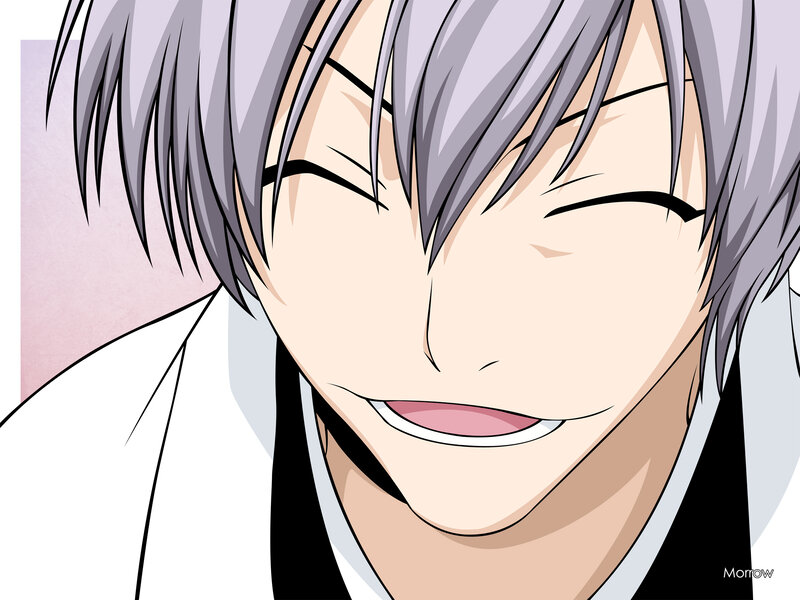 Anime Character Smiling — Gray