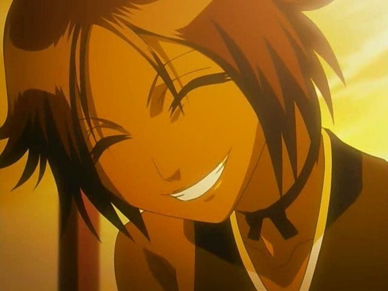 Anime Character Smiling — Orange