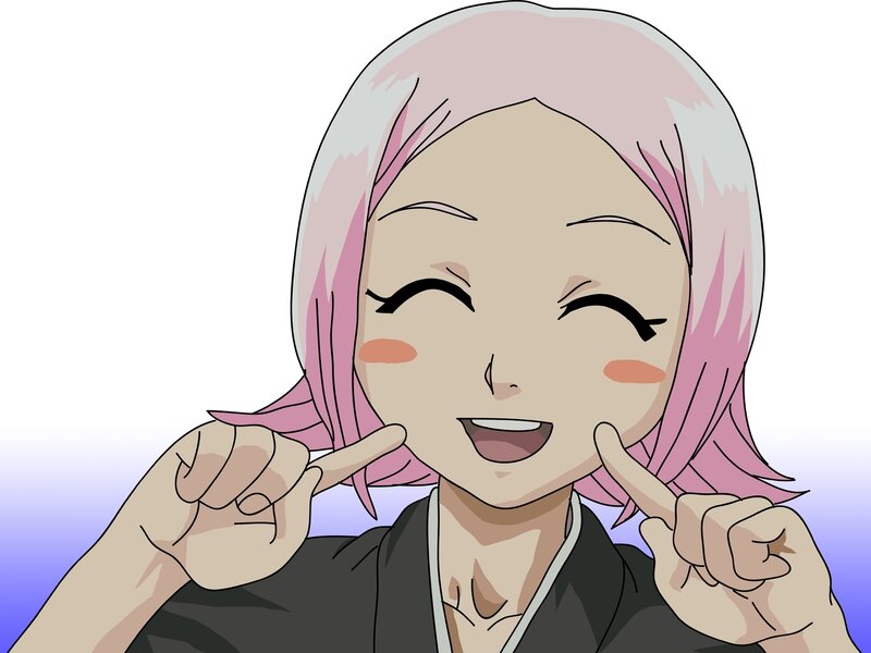 Anime Character Smiling — Pink