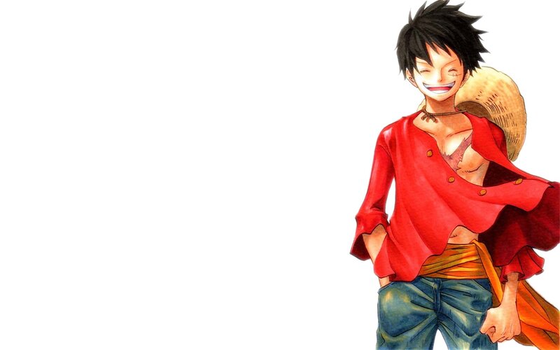 Anime Character Smiling — Red