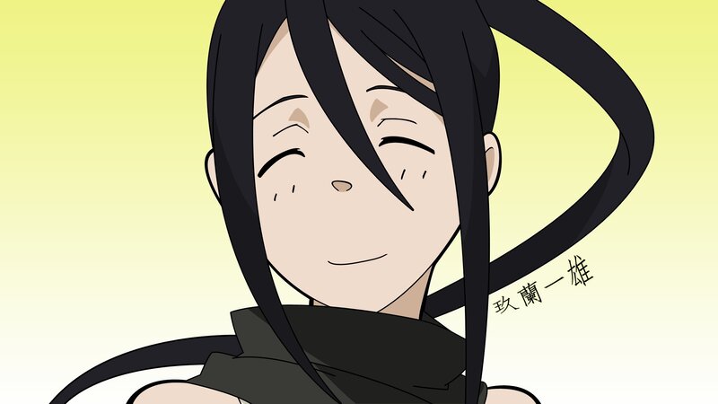 anime character smiling