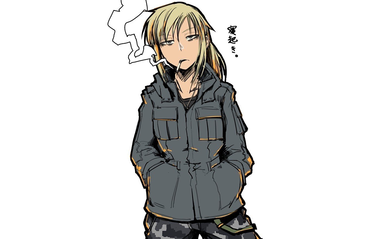 anime character smoking