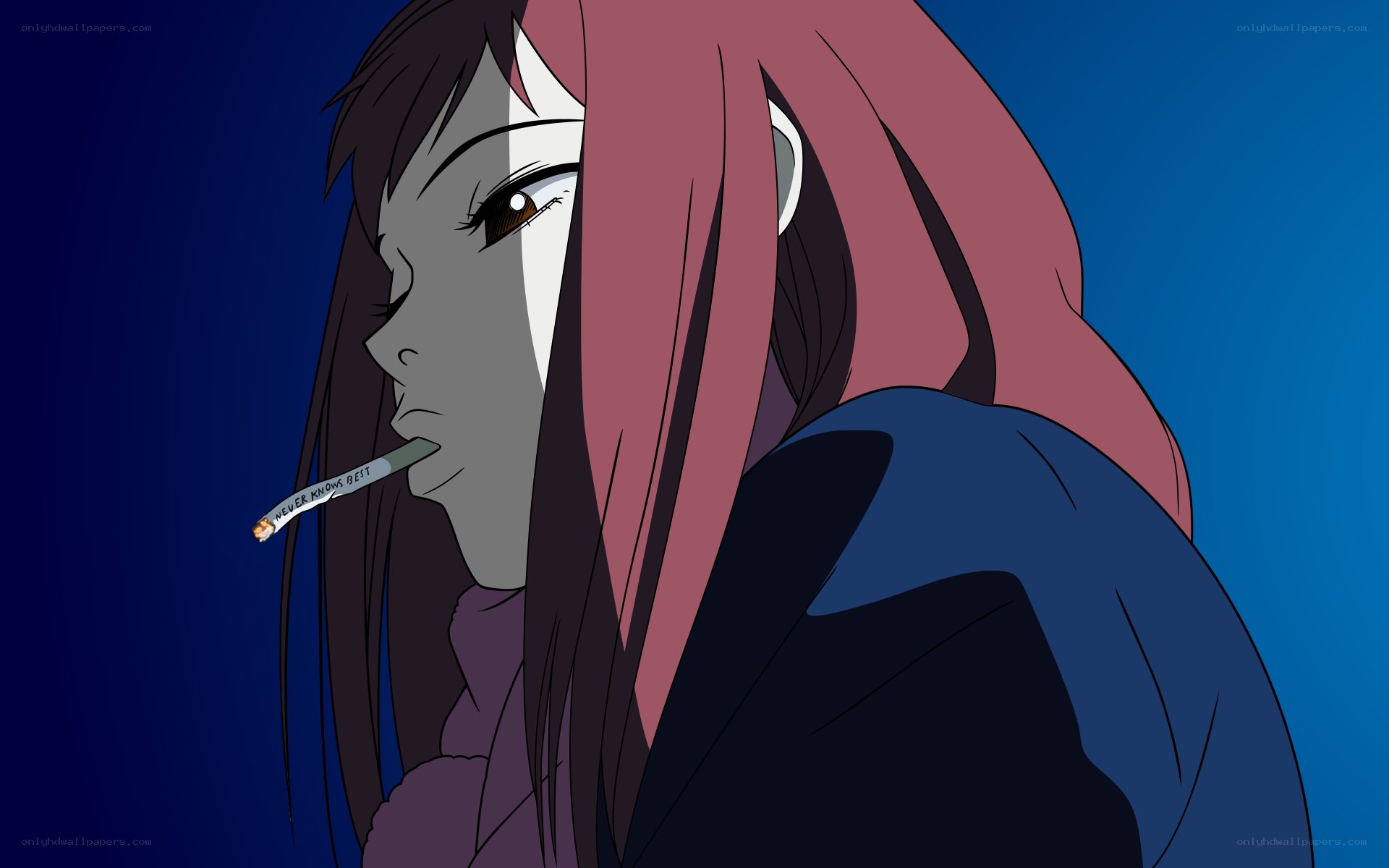 anime character smoking