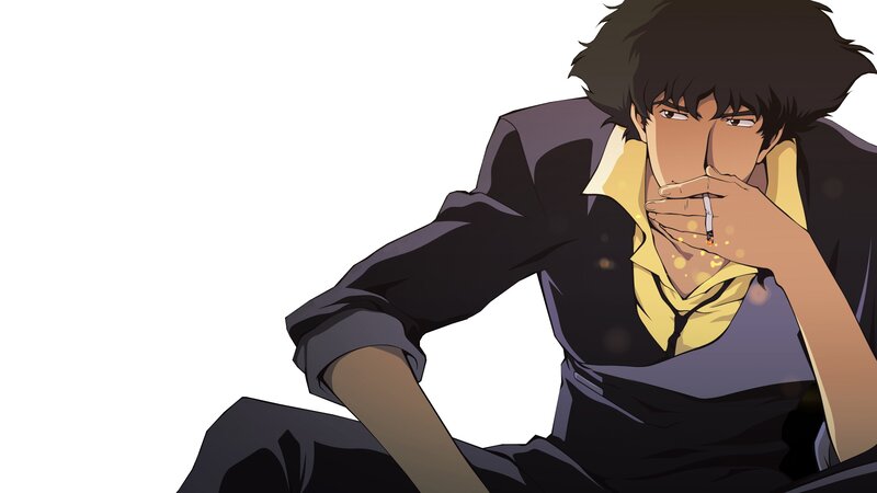 Anime Character Smoking — Black, Calm