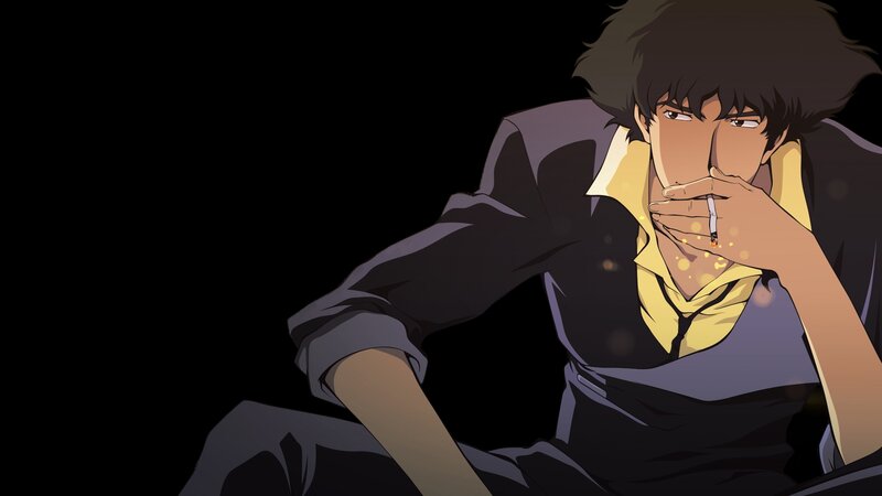 Anime Character Smoking — Black, Dark