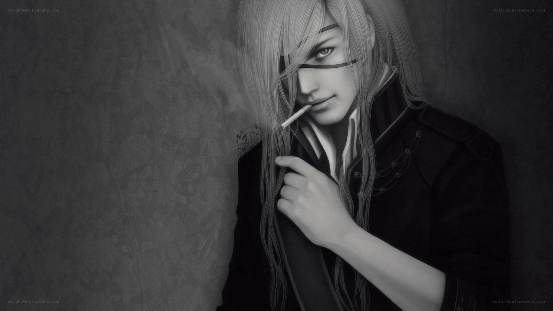 anime character smoking cigarette