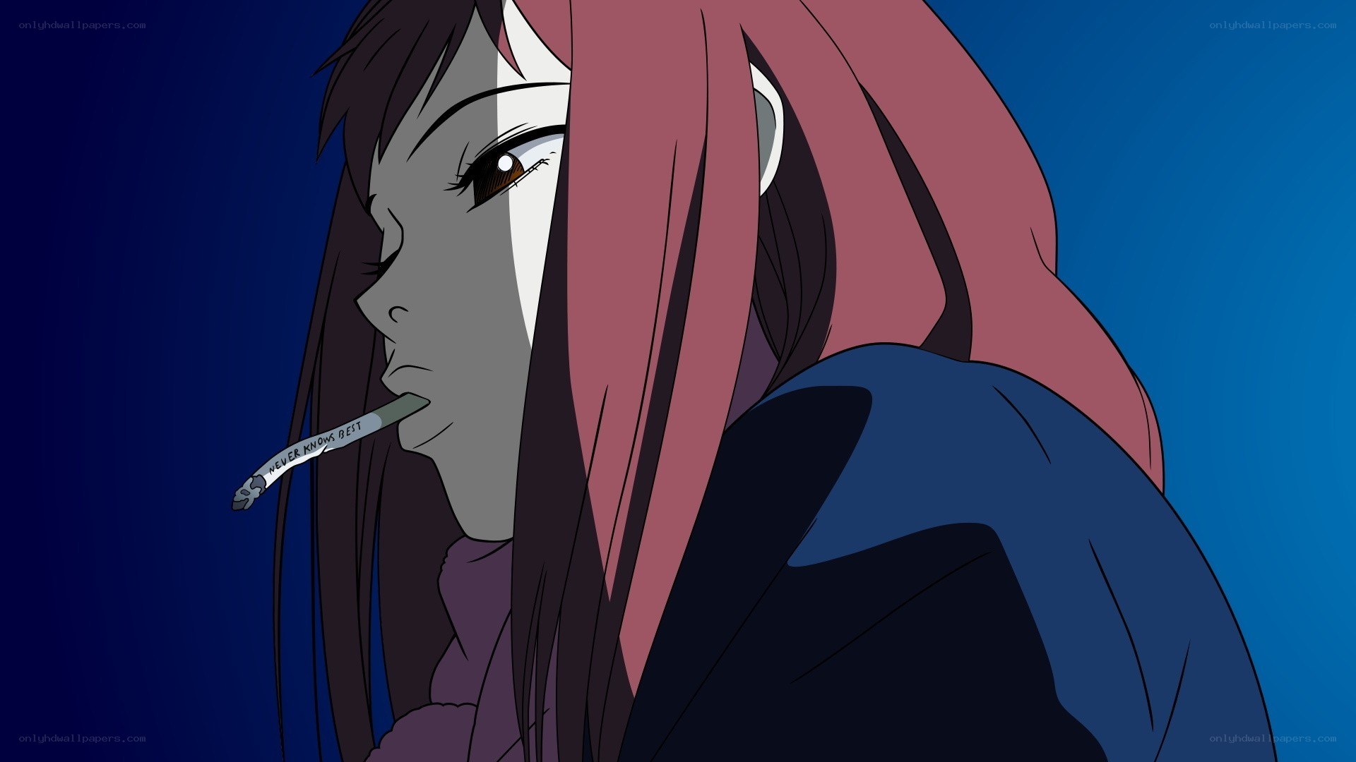 anime character smoking cigarette