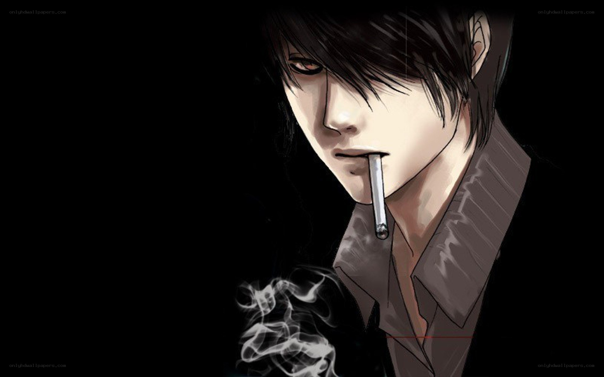 anime character smoking cigarette