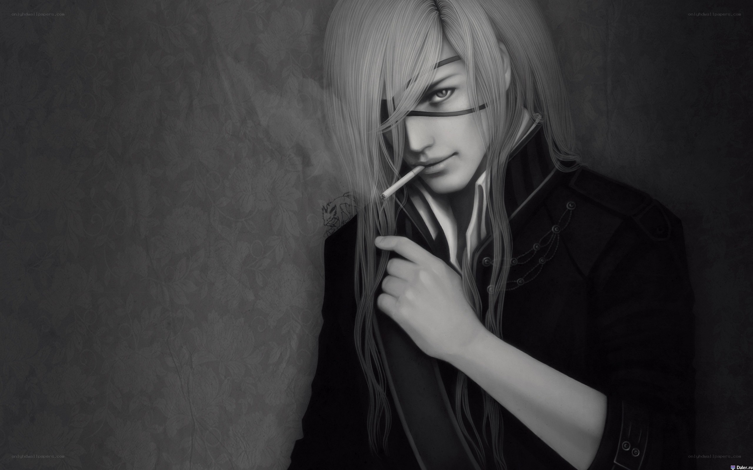 anime character smoking cigarette