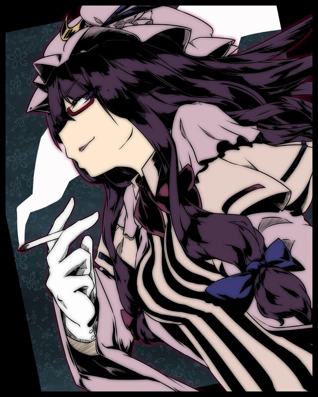 anime character smoking cigarette