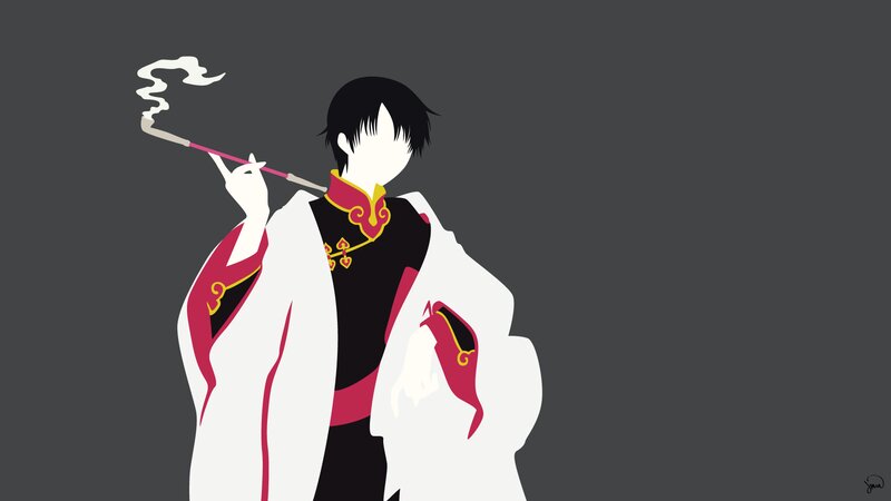 Anime Character Smoking — Gray, Calm