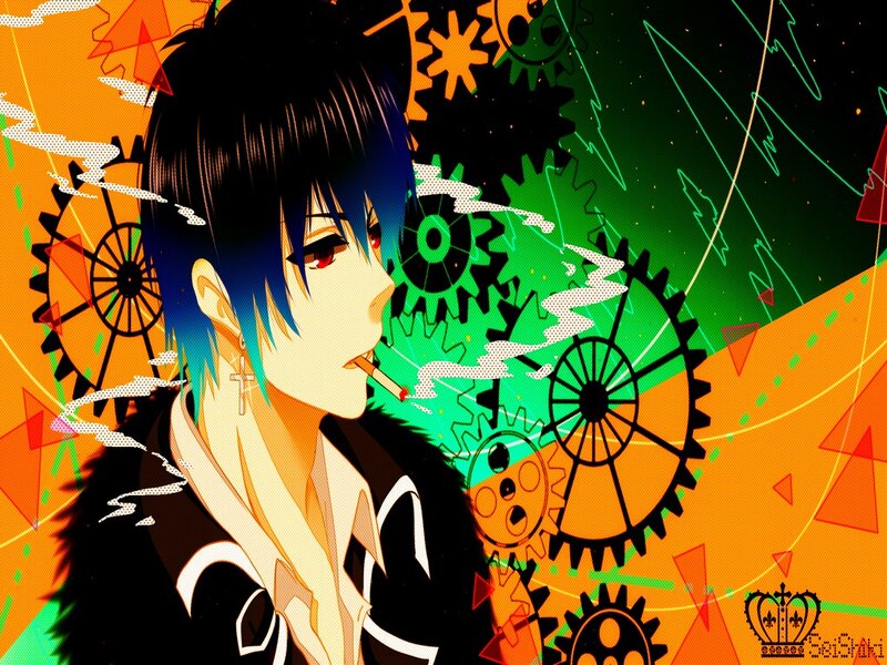 Anime Character Smoking — Orange