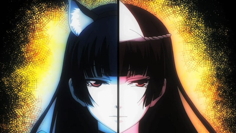 Anime Character Split Face — Black, Dramatic