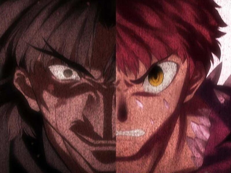 Anime character split face