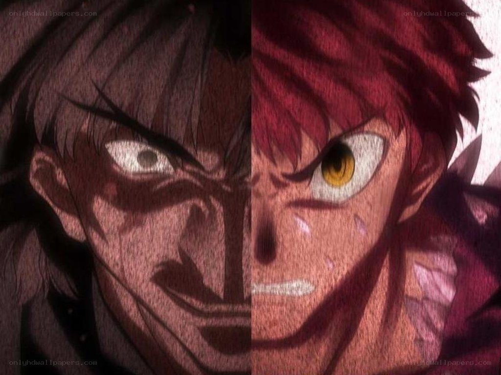 Anime character split face