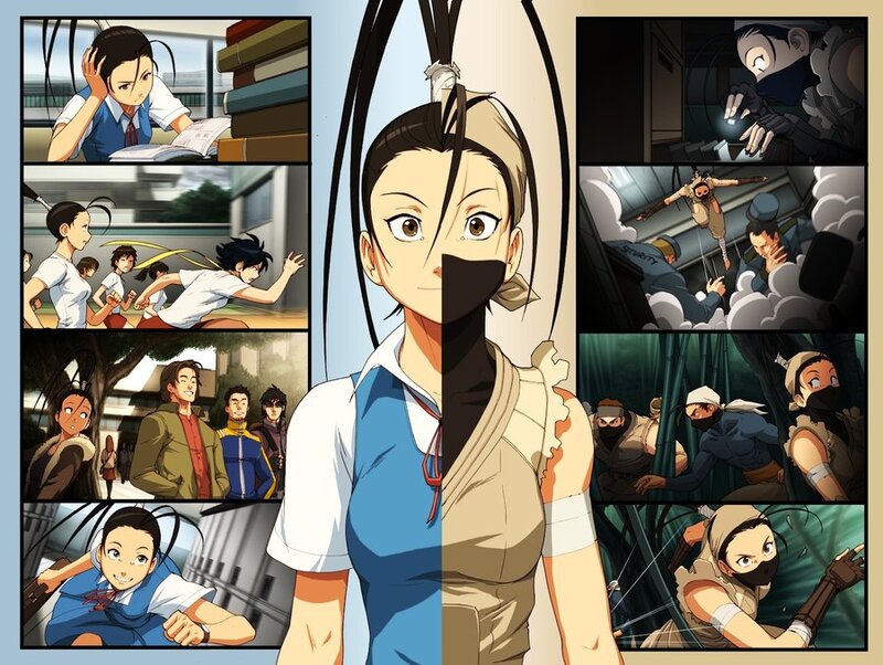 Anime character split personality