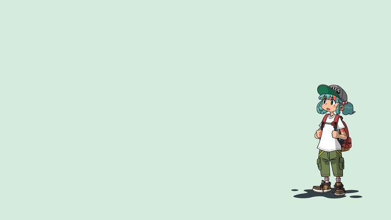 anime character standing alone