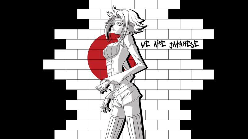 Anime Character Standing — Black, Confident, Manga