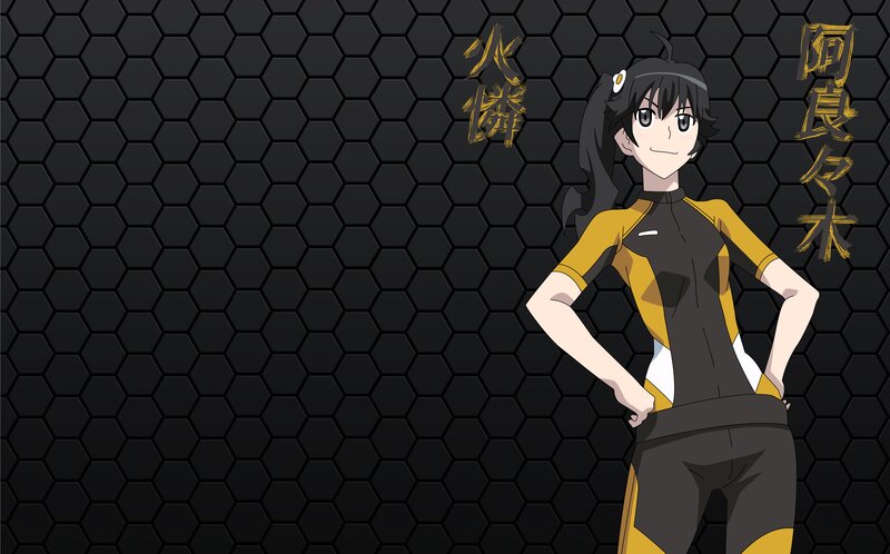 Anime Character Standing — Black, Confident, Text