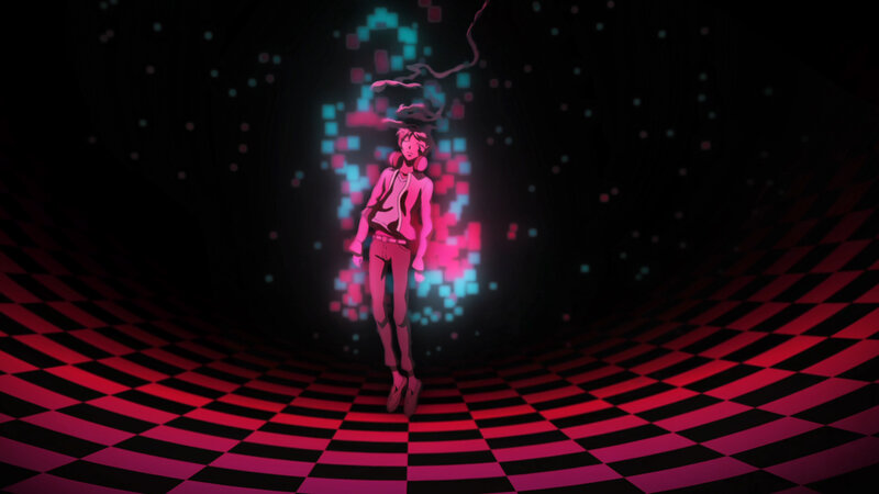 Anime Character Standing — Black, Dark