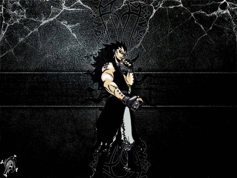 Anime Character Standing — Black, Dramatic, Manga, Tattoos