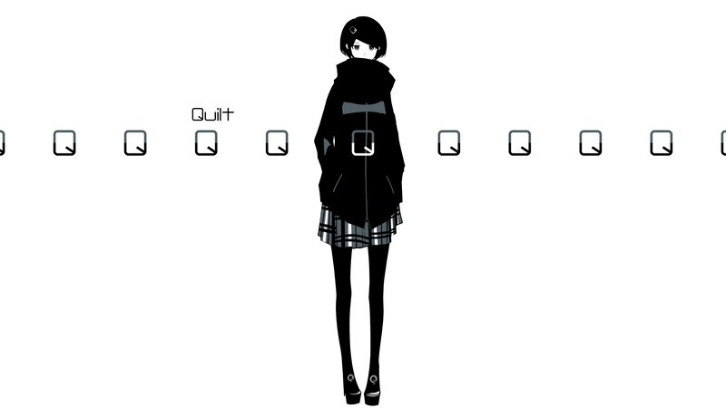 Anime Character Standing — Black, Neutral, Digital Art