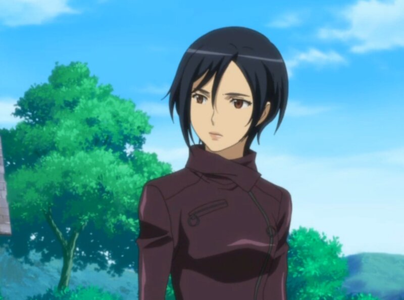 Anime Character Standing — Blue, Calm, Afternoon