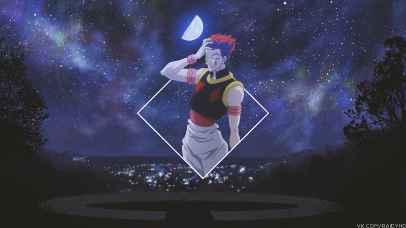 Anime Character Standing — Blue, Dramatic, Night, Night Sky