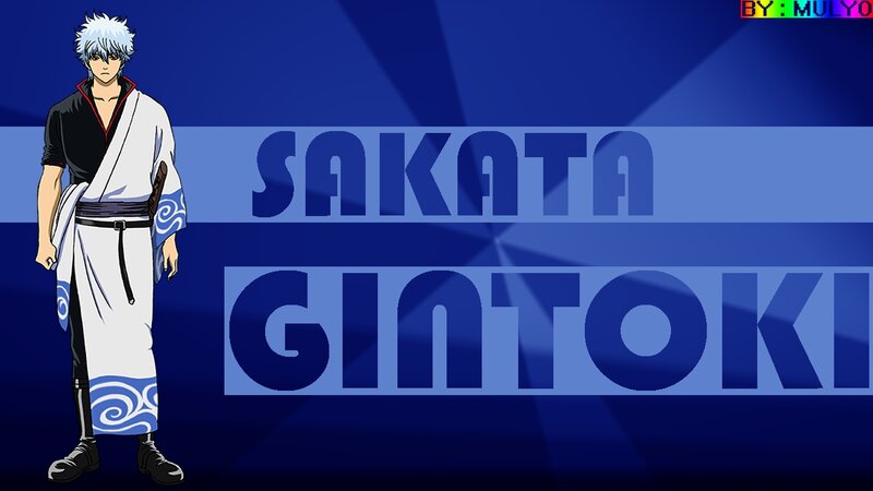 Anime Character Standing — Blue, Dramatic, Text