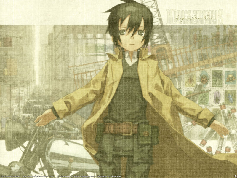 Anime Character Standing — Brown, Calm