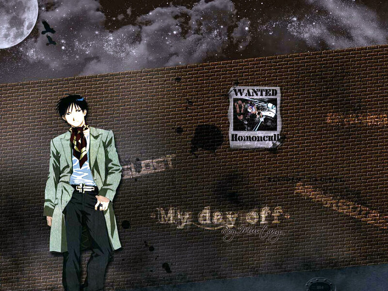 Anime Character Standing — Brown, Dramatic, Night, Manga