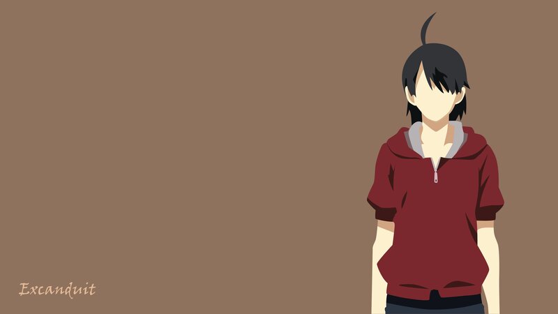 Anime Character Standing — Brown, Neutral