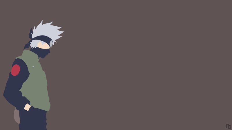 Anime Character Standing — Gray, Neutral, Minimalist