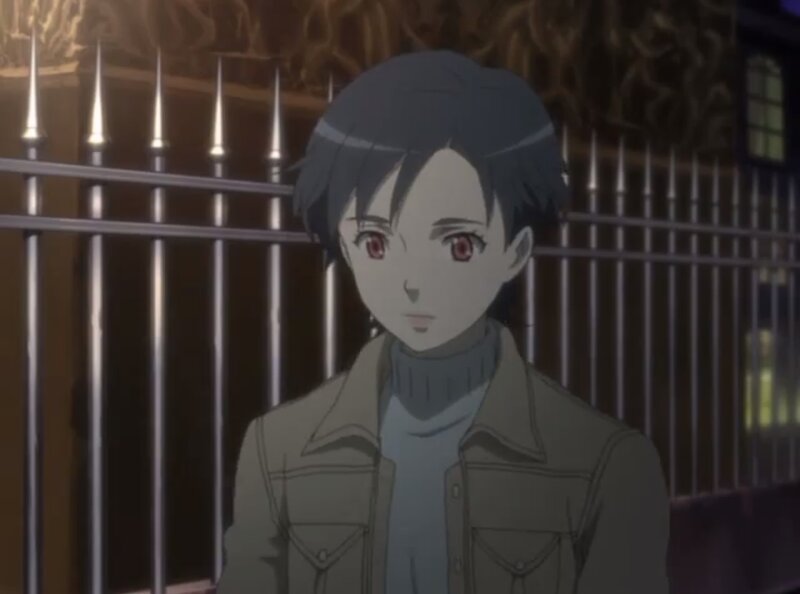 Anime Character Standing — Gray, Serious