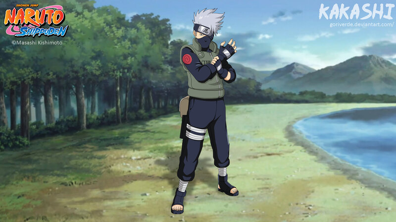 Anime Character Standing — Green, Calm