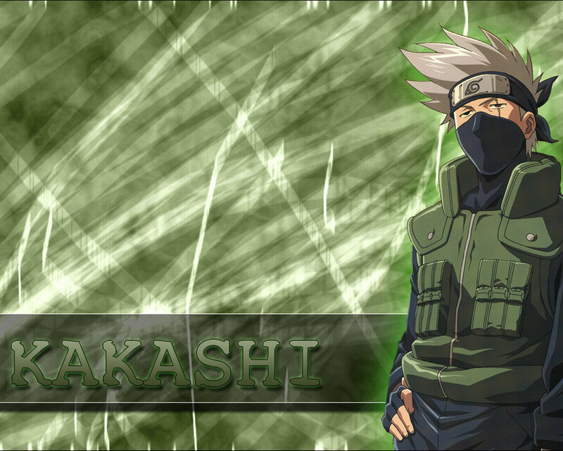 Anime Character Standing — Green, Dramatic, Mask