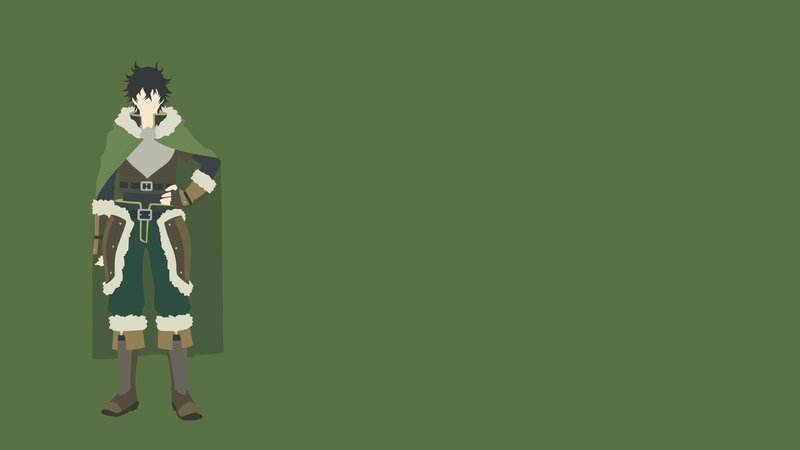 Anime Character Standing — Green, Neutral, Cape