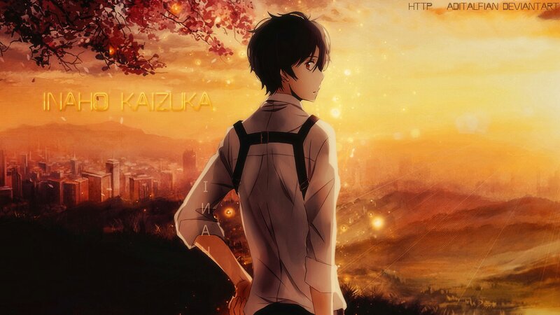 Anime Character Standing — Orange, Serene
